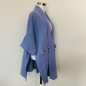 Blue Extra Small Open FRONT Jacket Sweater Cardigan MARLAWYNNE